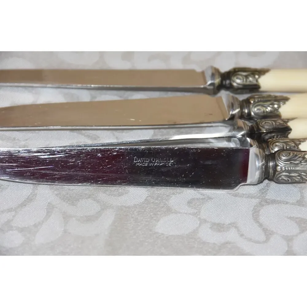 David Orgell 5pc Pearl Handle Stainless Steel Flatware & Cutlery